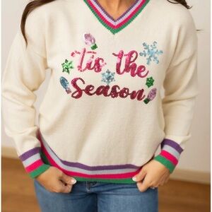 'TIS THE SEASON CREAM SWEATER